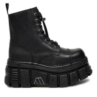 Glany damskie - Glany NEW ROCK M-NEWMILI083-S21 Czarny - miniaturka - grafika 1