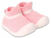 Buty dla dziewczynek - BEFADO buciki PAPUTKI niemowlęce 002P073 rozmiar 22 niechodki RÓŻOWO-BIAŁE - miniaturka - grafika 1