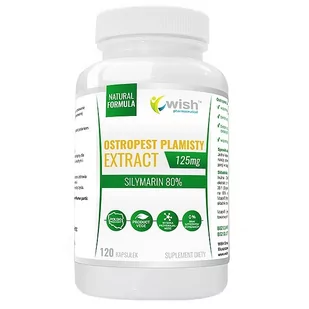 Wish Ostropest Plamisty Extract 125mg 120caps - Witaminy i minerały dla sportowców - miniaturka - grafika 1