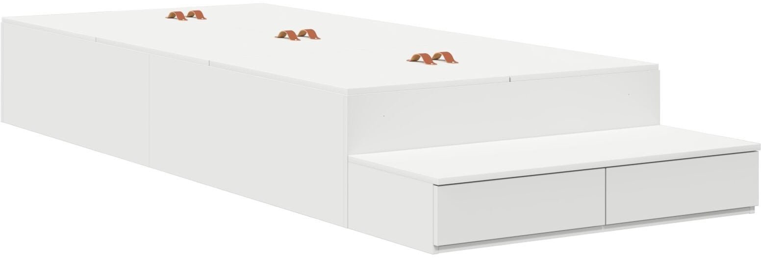 vidaXL Rama łóżka do przechowywania Biała Drewno inżynieryjne 80 x 200 cm