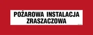 Systemy ekspozycyjne i znaki informacyjne - BC122 POŻAROWA INSTALACJA ZRASZACZOWA, FS - FOLIA SAMOPRZYLEPNA FOTOLUMINESCENCYJNA; (360X140MM) - miniaturka - grafika 1