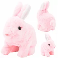 Zabawki interaktywne dla dzieci - MASKOTKA ZABAWKI INTERAKTYWNE ZAJĄC KRÓLIK DUŻY DY6788-29 różowy - miniaturka - grafika 1
