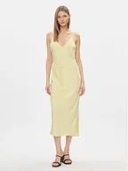 Sukienki - Calvin Klein Sukienka letnia K20K206776 Żółty Regular Fit - miniaturka - grafika 1