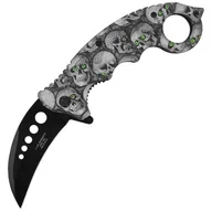 Noże - Herbertz Solingen - Nóż składany karambit Skulls Design 73 mm - 572413 - miniaturka - grafika 1