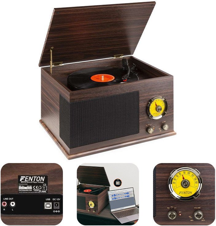 Fenton RP173 Vintage USB BT FM brązowy