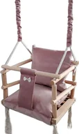 Place zabaw - Huśtawka Elior Różowa huśtawka dla dziewczynki - Naomi 3w1 E11520 - miniaturka - grafika 1