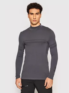 Koszulki sportowe męskie - Salomon Koszulka techniczna LC1621200 Szary Slim Fit - grafika 1