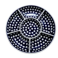 Miski i półmiski - Ceramiczna półmisek dzielony Ceramika Bolesławiec - miniaturka - grafika 1