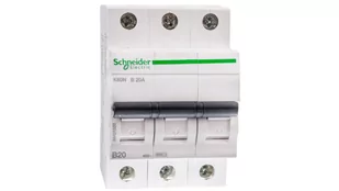 Schneider Electric Wyłącznik nadprądowy 3-FAZ bezpiecznik B 20A - Dzwonki i gongi - miniaturka - grafika 1