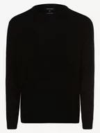 Swetry męskie - Andrew James - Sweter męski z dodatkiem kaszmiru, czarny - miniaturka - grafika 1