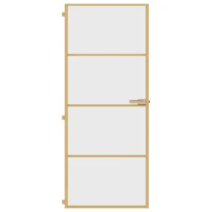 Drzwi wewnętrzne, złote, 83x201,5 cm, szkło i aluminium 8721012136830 - Drzwi wewnętrzne - miniaturka - grafika 4