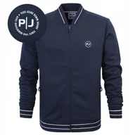 Bluzy męskie - BLUZA Męska Bomberka Rozpinana bez Kaptura Ocieplana GRANAT XXXL Pako Jeans - miniaturka - grafika 1