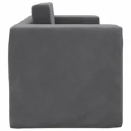 Sofy i kanapy - vidaXL Sofa rozkładana dla dzieci 2-osobowa antracyt Miękki plusz - miniaturka - grafika 1