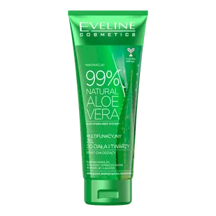 Eveline 99% Natural Aloe Cera Multifunkcyjny Żel Aloesowy Do Ciała I Twarzy Efekt Chłodzący 250ml - Balsamy i kremy do ciała - miniaturka - grafika 2