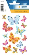 Etykiety do drukarek - HERMA 15732 naklejki zwierzęce dla dzieci, czas motyla z delikatnym brokatem (28 naklejek, papier, błyszczące), samoprzylepne, trwale przylegające motywy, etykiety dla dziewczynek i chłopców, kolorowe - miniaturka - grafika 1