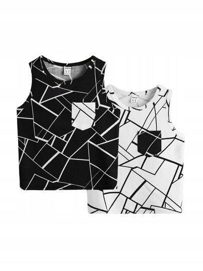 SHEIN CHŁOPIĘCE TOPY WZORZYSTE 2-PACK 116 1ŁCI