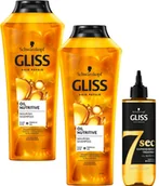 Zestawy kosmetyków damskich - Pielęgnacyjny zestaw do włosów 2x szampon + kuracja ekspresowa na włosy Gliss Kur - miniaturka - grafika 1