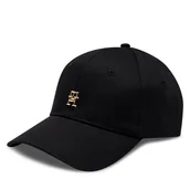 Czapki damskie - Czapka z daszkiem Tommy Hilfiger Essential Chic Cap AW0AW15772 Czarny - miniaturka - grafika 1