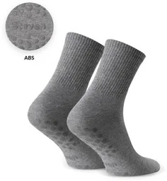 Skarpety bawełniane antypoślizgowe art. 088 AU001 melanż szare - Skarpetki damskie - miniaturka - grafika 1