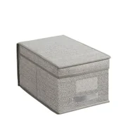 Meble modułowe i akcesoria - Organizer Pojemnik Do Szafy Z Pokrywką 25X35X16 Cm Szary - miniaturka - grafika 1