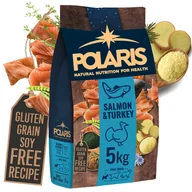 Sucha karma dla psów - Naturalna karma sucha z łososiem i indykiem dla dorosłych psów małych ras Polaris 5 kg - miniaturka - grafika 1