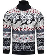 Swetry męskie - Sweter męski z golfem granat Recea - miniaturka - grafika 1