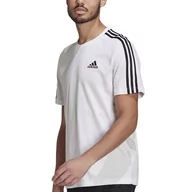 Koszulki sportowe męskie - Koszulka adidas Essentials 3-Stripes GL3733 - biała - Adidas - miniaturka - grafika 1