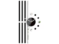 Zegary - Zegar ścienny MODERN CLOCK Line Black&Mirror, czarny, 40x60 cm - miniaturka - grafika 1
