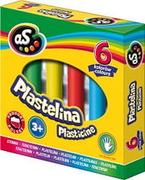 Masy plastyczne - AS Plastelina AS 6 kolorów - miniaturka - grafika 1