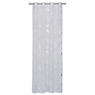 Firany - Firana z kółkami STORM 140 x 260 cm kolor biały/srebrny - miniaturka - grafika 1