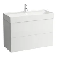 Umywalki - Laufen Kartell Umywalka wisząca lub meblowa 100x46 cm bez otworu na baterię z przelewem biała H8103370001091 - odbiór osobisty: Kraków, Warszawa - miniaturka - grafika 1