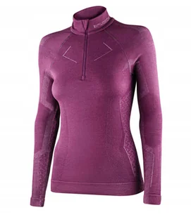 LS1609W Bluza damska z kr�tkim ekspresem EXTREME MERINO fuksjowy XL - Bluzy damskie - miniaturka - grafika 1