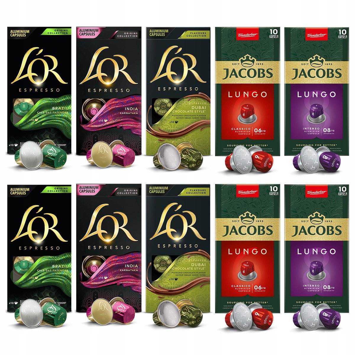 Kapsułki L'or Jacobs do Nespresso(r)* zestaw z Dubai Chocolate Styl 100 szt