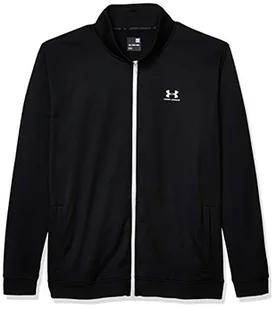 Under Armour Under Armour Sportowa kurtka trykotowa, wygodny i ciepły polar, szybkoschnąca kurtka do biegania z luźnym dopasowaniem męska, czarna (czarno-onyksowa biała), 2XL 1329293-002-XX-Large - Kurtki męskie - miniaturka - grafika 1