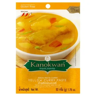 KANOKWAN PASTA CURRY ŻÓŁTA KANOKWAN 50G - Pasty warzywne - miniaturka - grafika 1