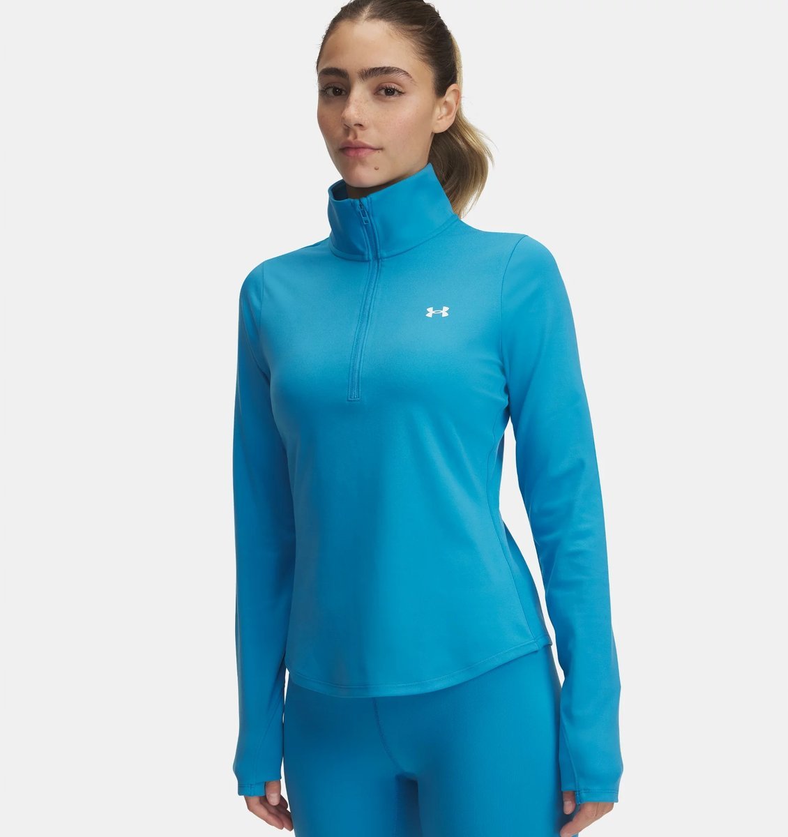 BLUZA DAMSKA TRENINGOWA UNDER ARMOUR STÓJKA OTWÓR NA KCIUK L