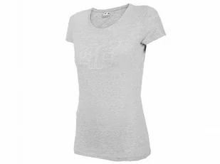 Koszulka damska 4F chłodny jasny szary melanż - Koszulki i topy damskie - miniaturka - grafika 1