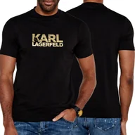 Koszulki męskie - Karl Lagerfeld t-shirt męski czarny koszulka bawełna 755087-551235-160 XL - miniaturka - grafika 1