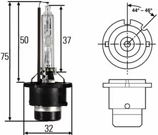 HELLA Performance + 30% D2S Xenon gas lampa wyładowcza, 12/24 V, 5000 K, 8 GS 007 949 251 007949251 - Oświetlenie samochodowe - akcesoria - miniaturka - grafika 1