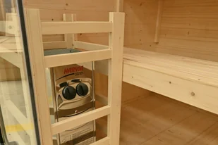 Sauna fińska narożna TS4C Black z piecem - Sauny - miniaturka - grafika 1