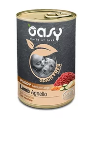 Oasy Grain Free - Jagnięcina- pełnoporcjowa karma mokra dla szczeniąt 400g - Mokra karma dla psów - miniaturka - grafika 1