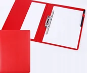 Deski z klipsem - Clipboard Teczka Aktówka Organizer Podkładka Do Pisania Deska Z Klipsem A4 Czerwona - miniaturka - grafika 1