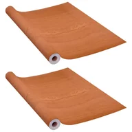 Naklejki na drzwi i meble - vidaXL Okleina samoprzylepna na drzwi 2 szt., jasny dąb 210x90 cm, PVC vidaXL - miniaturka - grafika 1