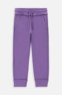 Coccodrillo spodnie dresowe dziecięce kolor fioletowy gładkie - Spodnie i spodenki dla dziewczynek - miniaturka - grafika 1