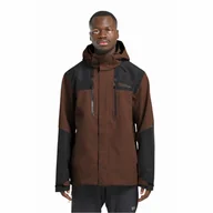 Kurtki męskie - Męska kurtka przeciwdeszczowa Jack Wolfskin JASPER 2L JKT M hot choc - S - miniaturka - grafika 1