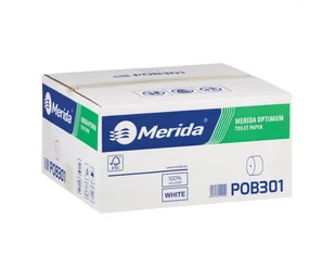 Merida POB301 Papier toaletowy bez gilzy OPTIMUM, biały, średnica 12 cm, długość 85 m, dwuwarstwowy,  karton 18 szt - Papier toaletowy - miniaturka - grafika 1