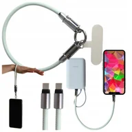 Akcesoria do smartwatchy - Kabel do ładowania telefonu USB C USB C do IPhone Samsung krótki szybki QC - miniaturka - grafika 1
