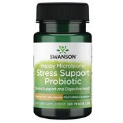 Przeziębienie i grypa - Swanson Happy Microbiome Stress Support Prob. 60vc - miniaturka - grafika 1