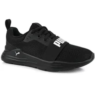 Buty trekkingowe dziecięce - Dziecięce buty sportowe sneakersy lekkie czarne PUMA WIRED RUN PS - miniaturka - grafika 1