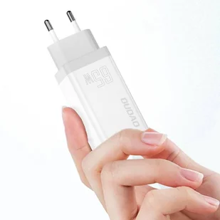 Dudao GaN szybka ładowarka sieciowa 65 W USB / 2x USB Typ C Quick Charge Power Delivery (azotek galu) biały (A7xs white) - Ładowarki do telefonów - miniaturka - grafika 2